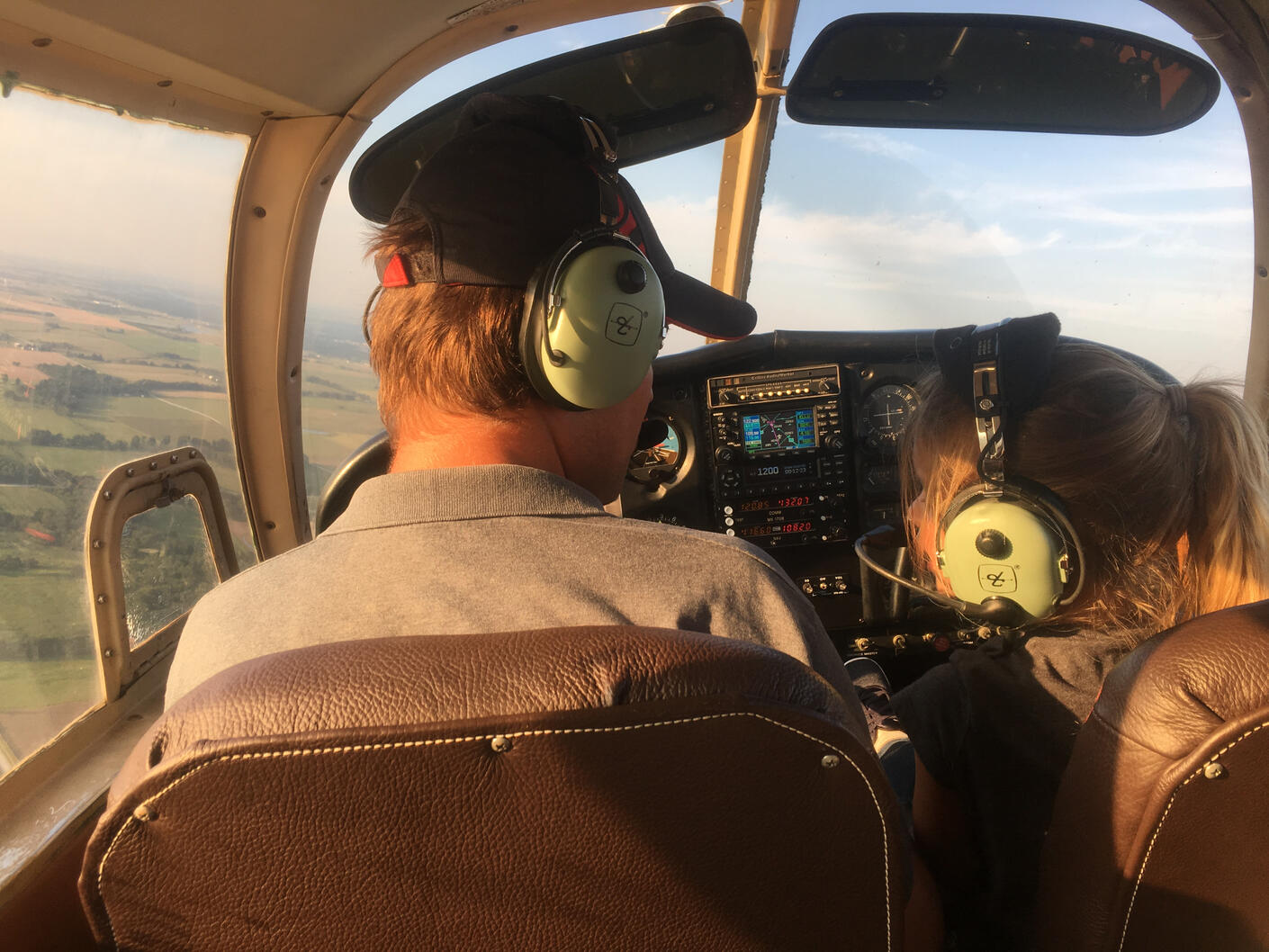 Cody and his daughter Marcy flying